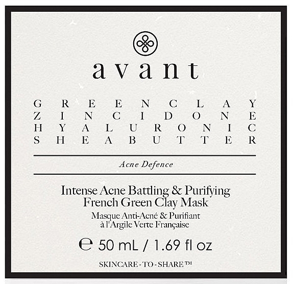 Intensive Anti-Akne-Maske mit grüner Tonerde - Avant Intense Acne Battling & Purifying French Green Clay Mask — Bild N1