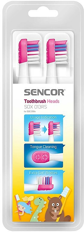 Ersatzkopf für elektrische Zahnbürste SOX013RS 6-12 Jahre 2 St. - Sencor Toothbrush Heads — Bild N5