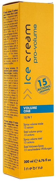 Total Volumen-Haarspray mit 15 verschiedenen Wirkungen - Inebrya Ice Cream Volume One 15 in 1 Spray — Bild N3