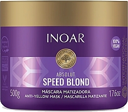 Maske gegen gelbes Haar - Inoar Absolut Speed Blond Anti-Yellow Mask — Bild N2