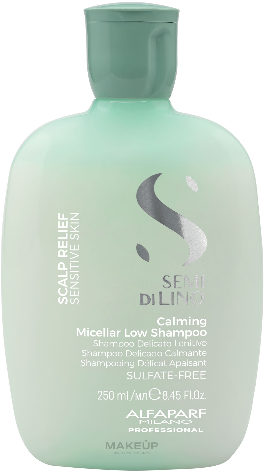 Beruhigendes MIzellen-Shampoo mit Leinsamenextrakt für empfindliche Kopfhaut - Alfaparf Semi Di Lino Scalp Relief Calming Micellar Low Shampoo — Bild 250 ml