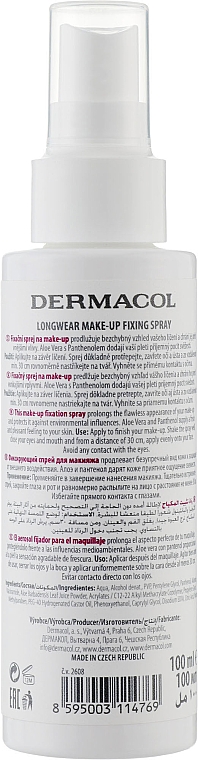 Dermacol Longwear Make-up Fixing Spray - Fixierspray mit Dauerwirkung — Foto N2