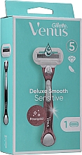 Düfte, Parfümerie und Kosmetik Rasierer mit 1 Ersatzklinge - Gillette Venus RoseGold Extra Smooth Sensitive