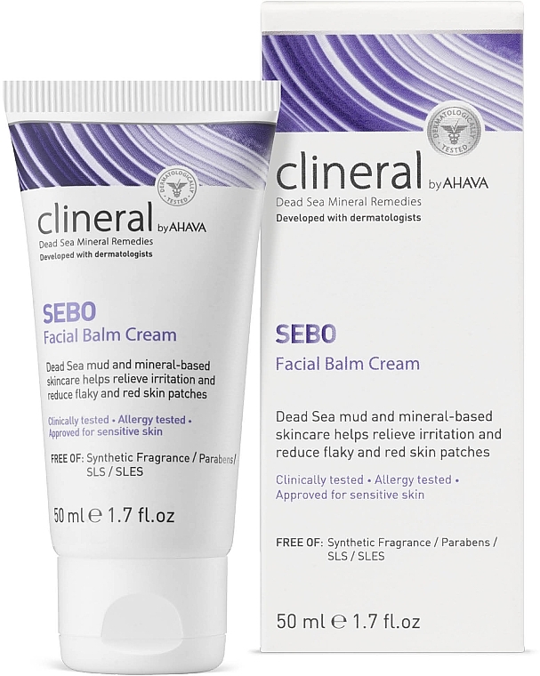 Creme-Balsam für das Gesicht - Ahava Clineral Sebo Facial Balm Cream Face Cream — Bild N2