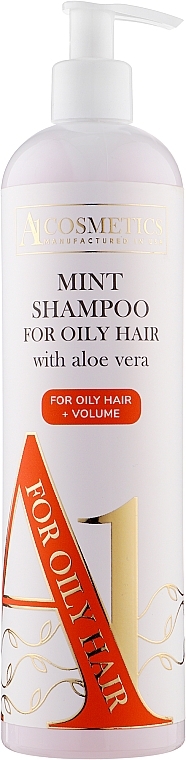 Minzshampoo für fettiges Haar - A1 Cosmetics Mint Shampoo For Oily Hair With Aloe Vera + Volume — Bild N1
