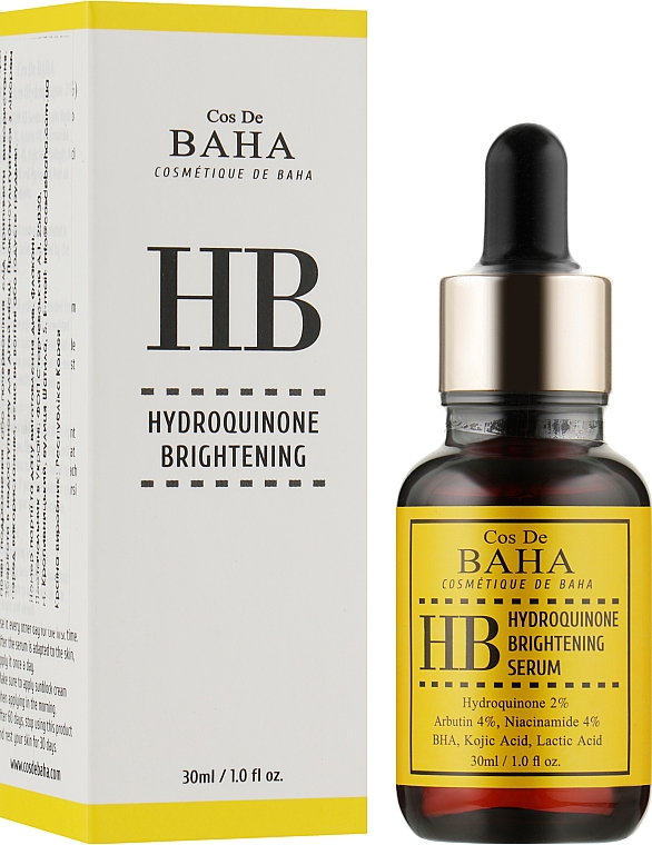 Aufhellendes Gesichtsserum mit Hydrochinon gegen Pigmentflecken - Cos De BAHA Hydroquinone Brightening Serum — Bild N2