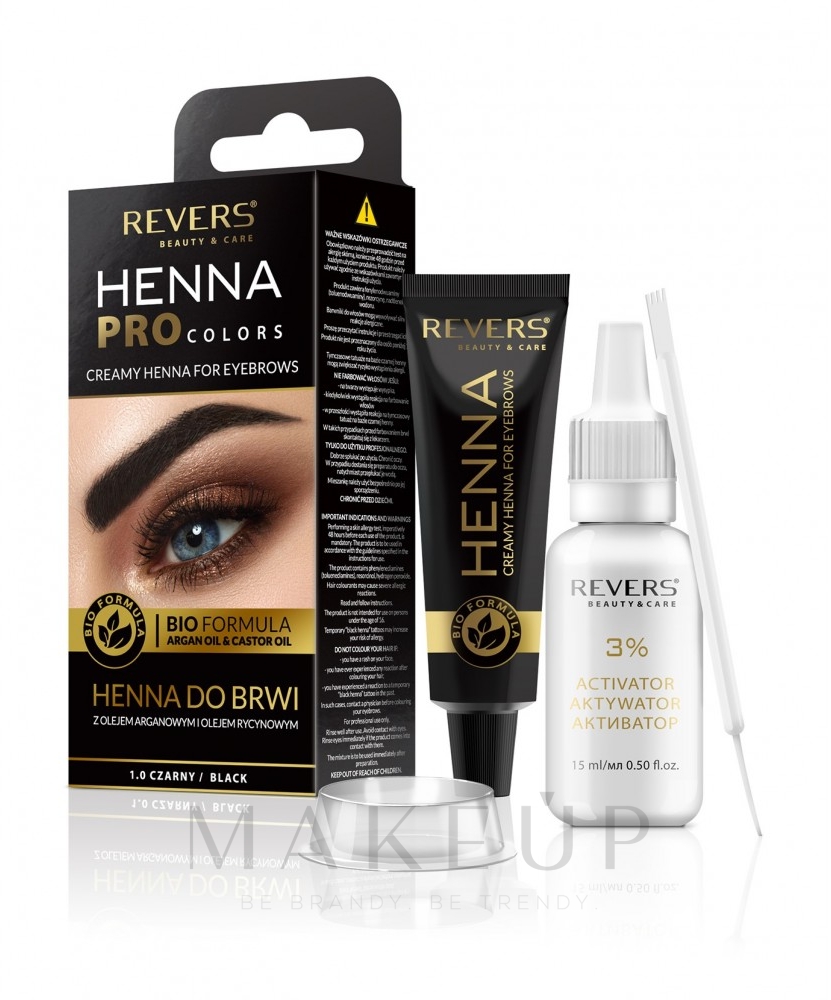 Henna für Augenbrauen - Revers Henna Pro Colors — Bild Black