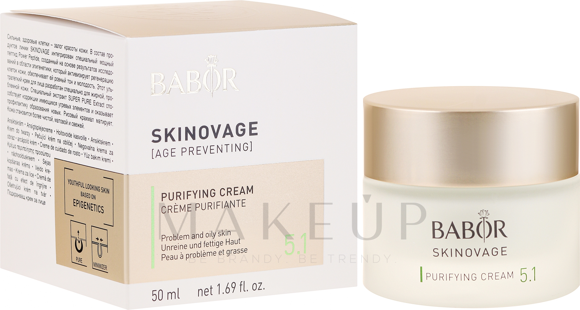 Extra leichte Gesichtscreme für ölige und unreine Haut - Babor Skinovage Purifying Cream — Bild 50 ml