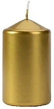 Zylindrische Kerze 60x100 mm Goldmetallic - Bispol — Bild N1