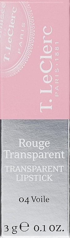 Transparenter Lippenstift - T.LeClerc Transparent Lipstick — Bild N2