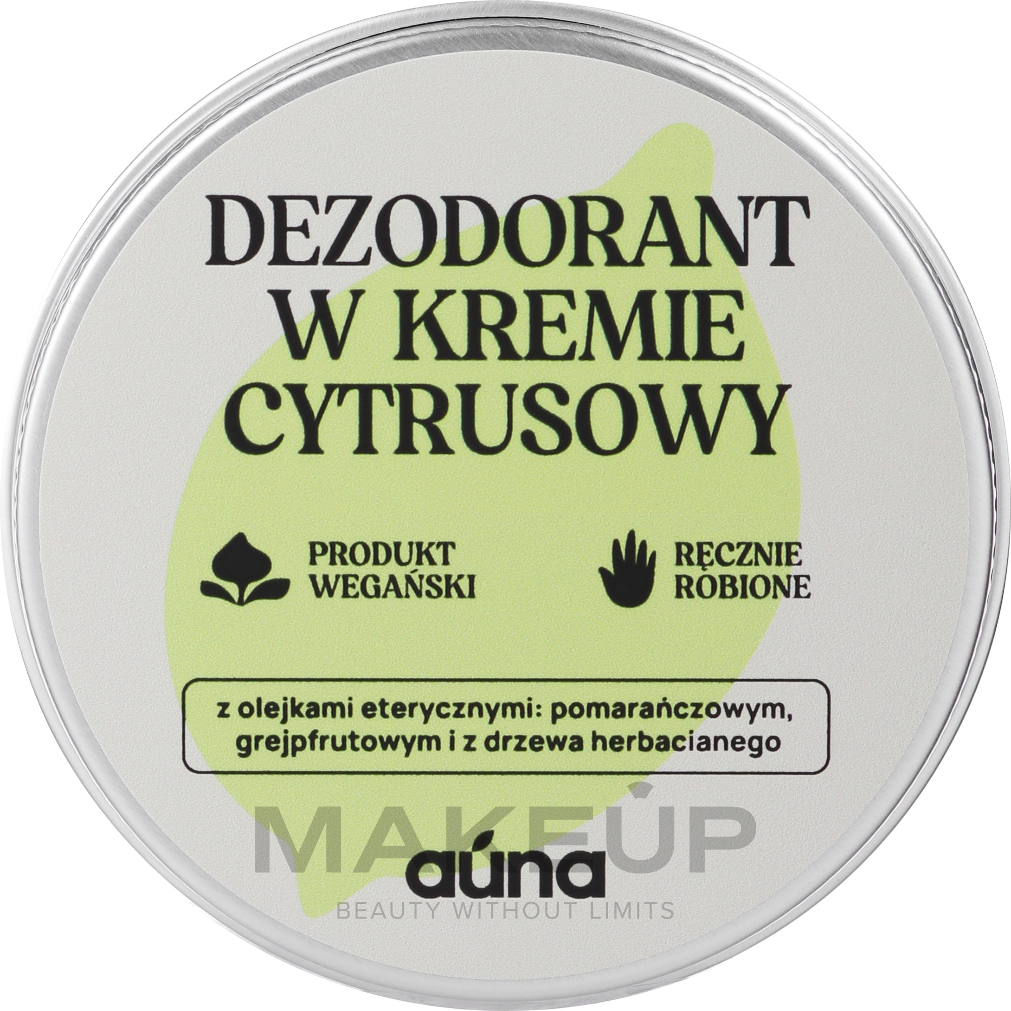 Natürliche Deodorant-Creme mit Zitrusfrüchten - Auna — Bild 60 ml