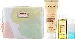 Set für normale und trockene Haut - Clarins La Routine Moisturizing Cleansing Box (Gesichtscreme 125ml + Make-up Entferner 30ml + Kosmetiktasche 1St. + Gesichtstoner 50ml) — Bild N2