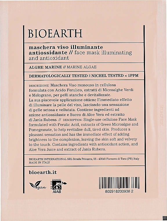 Aufhellende und antioxidative Gesichtsmaske - Bioearth Brightening & Antioxidant-Rich Face Mask — Bild N1