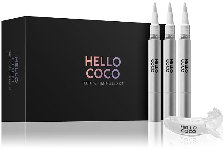 Aufhellendes Zahnpflegeset - Hello Coco Teeth Whitening LED Kit — Bild N1