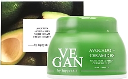 Feuchtigkeitsspendende Gesichtscreme mit Avocado-Extrakt und Ceramiden - Vegan By Happy Avocado + Ceramides Day & Night Moisturiser — Bild N1