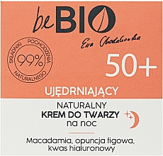 Düfte, Parfümerie und Kosmetik Feuchtigkeitsspendende Anti-Aging Nachtcreme mit Macadamia, Kaktusfeige und Hyaluronsäure - BeBio 50+