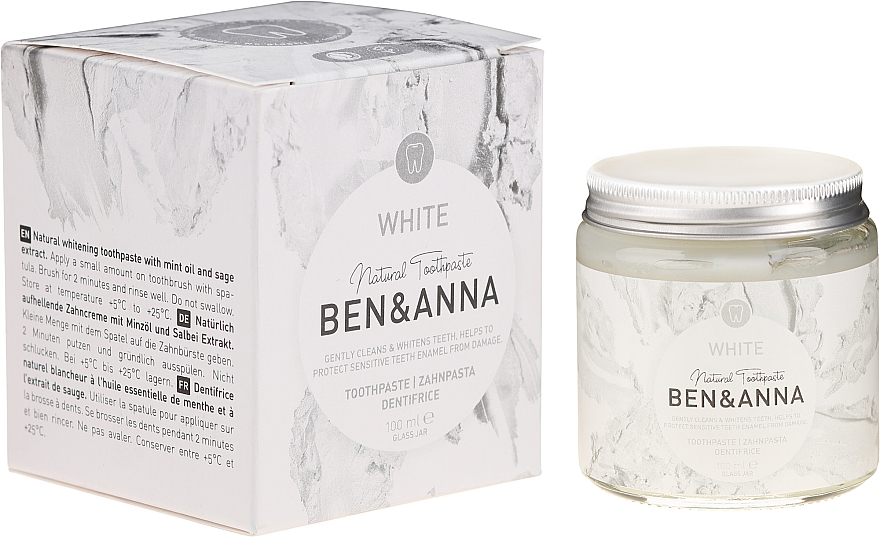Natürliche weiße Zahnpasta - Ben & Anna Natural White Toothpaste — Bild N1