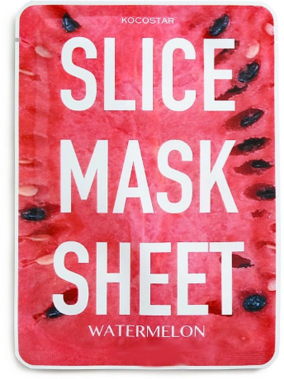Feuchtigkeitsspendende Gesichtsmaske mit Wassermelone - Kocostar Slice Mask Sheet Watermelon — Bild N1