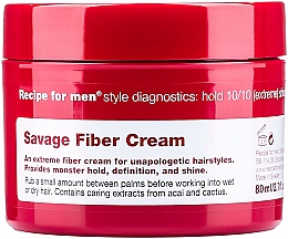 Düfte, Parfümerie und Kosmetik Haarstylingcreme für Männer Extrem starker Halt - Recipe for Men Savage Fibre Cream