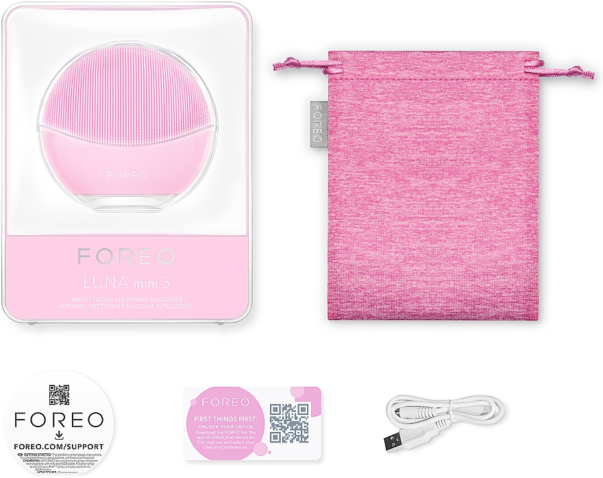 Reinigende Smart-Massagebürste für das Gesicht Luna Mini 3 Pearl Pink - Foreo Luna Mini 3 Facial Cleansing Brush Pearl Pink — Bild N3