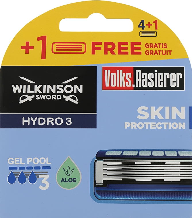 Ersatzklingenset Hydro 3 5 St. - Wilkinson Sword Hydro 3 Skin Protection Aloe — Bild N1