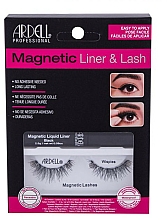 Düfte, Parfümerie und Kosmetik Set - Ardell Magnetic Lash & Liner Lash Wispies (eye/liner/2.5g + lashes/2pc)