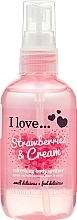 Düfte, Parfümerie und Kosmetik Erfrischendes Körperspray mit Erdbeere - I Love... Strawberries & Cream Body Spritzer