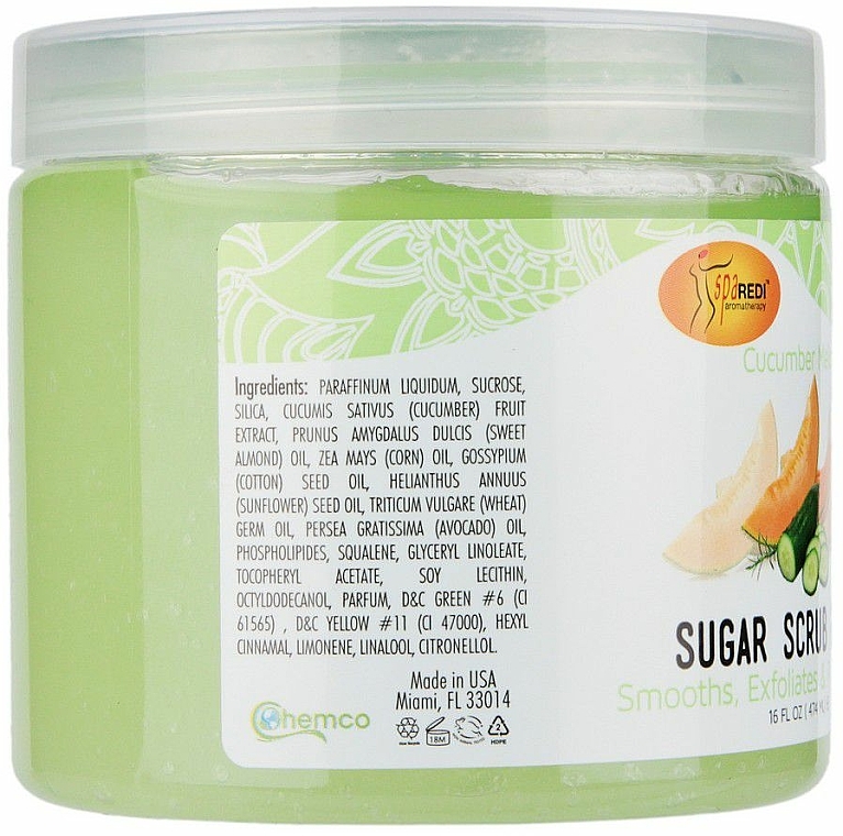 Zuckerpeeling für den Körper - SpaRedi Sugar Scrub Cucumber Melon — Bild N2