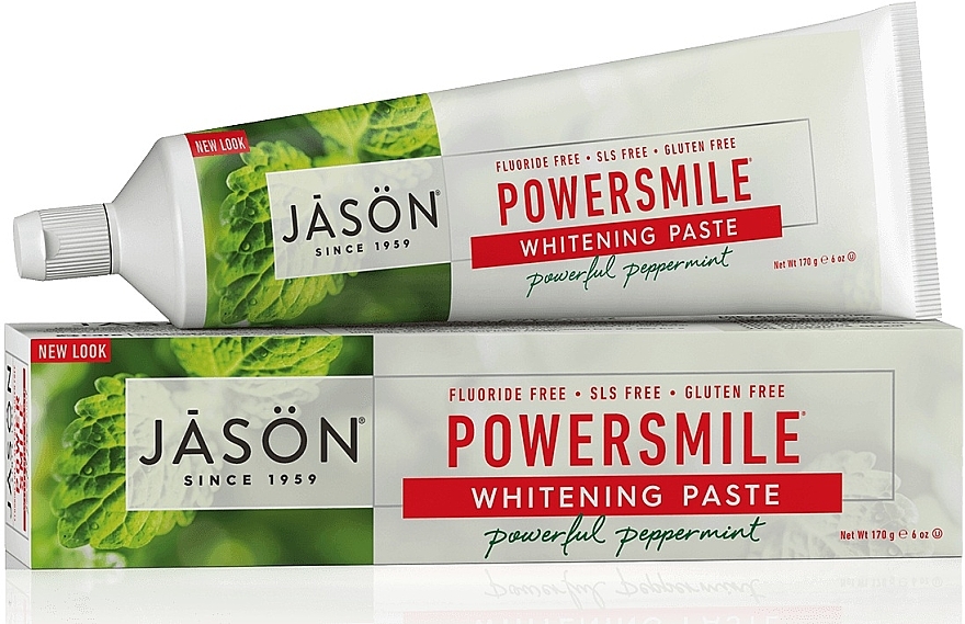 Aufhellende Zahnpasta mit Pfefferminzöl Power Smile - Jason Natural Cosmetics PowerSmile All Natural Whitening Toothpaste