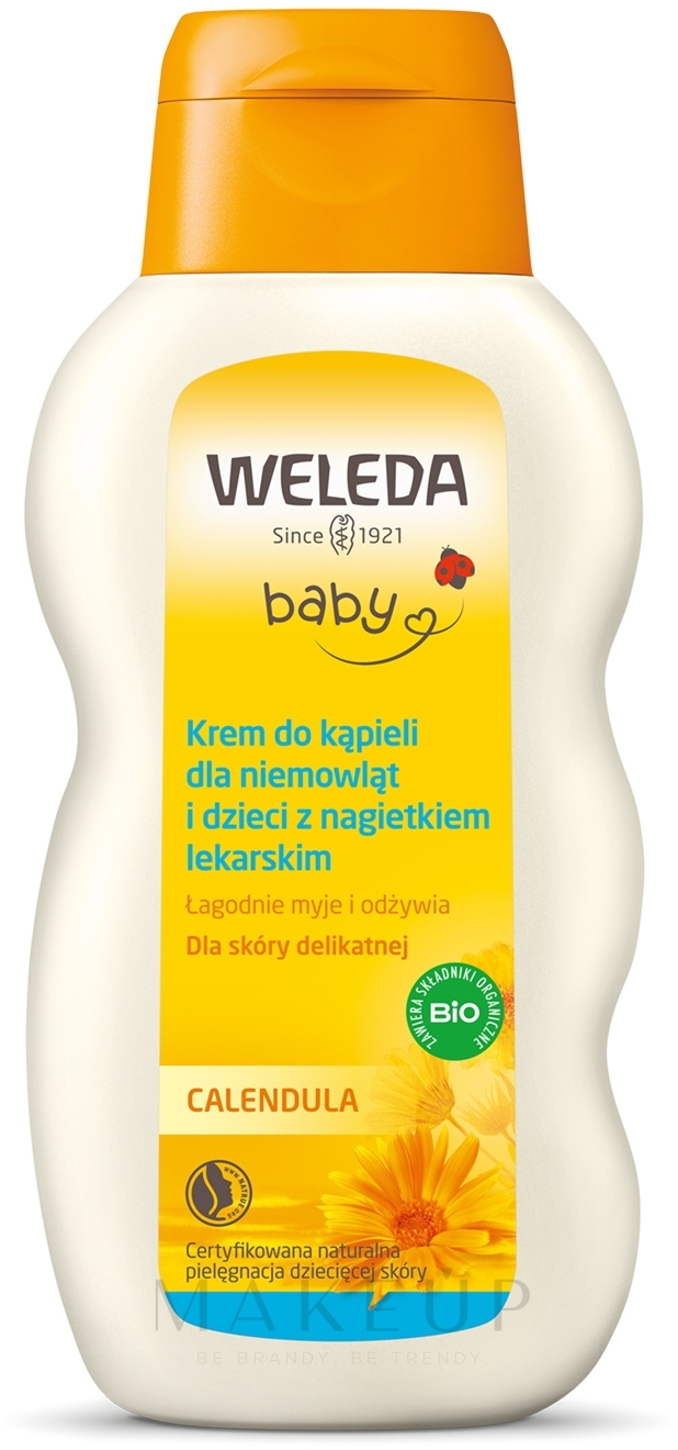 Mildes und pflegendes Bademilch mit Ringelblume für Kinder und Babys - Weleda Calendula Baby Cream Bath — Foto 200 ml