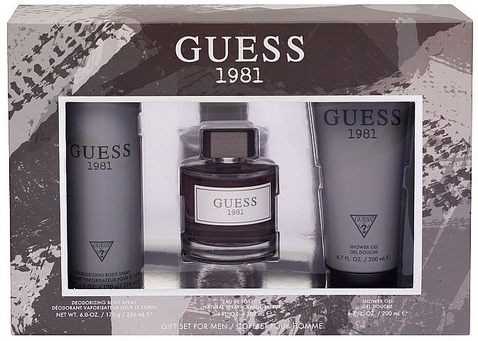 Guess 1981 For Men - Duftset (Eau de Toilette/100ml + Duschgel/200ml + Deodorant/226ml)
