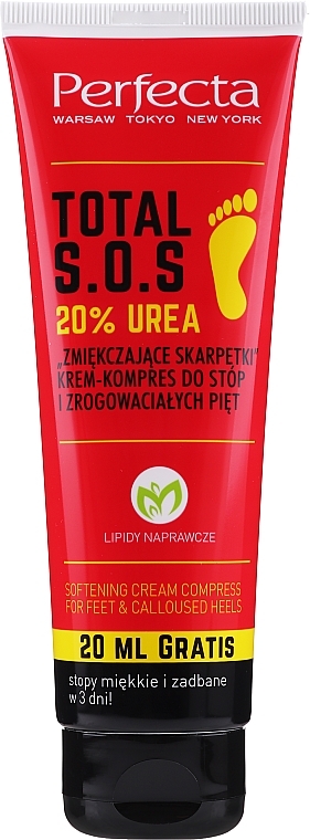 Creme-Kompresse für Füße und Fersen mit Harnstoff - Perfecta Total S.O.S. 20% Urea