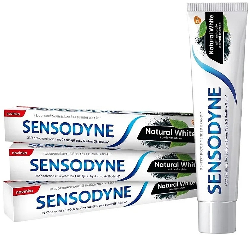 Zahnpflegeset - Sensodyne Natural White Set (Zahnpasta 75mlx3) — Bild N1