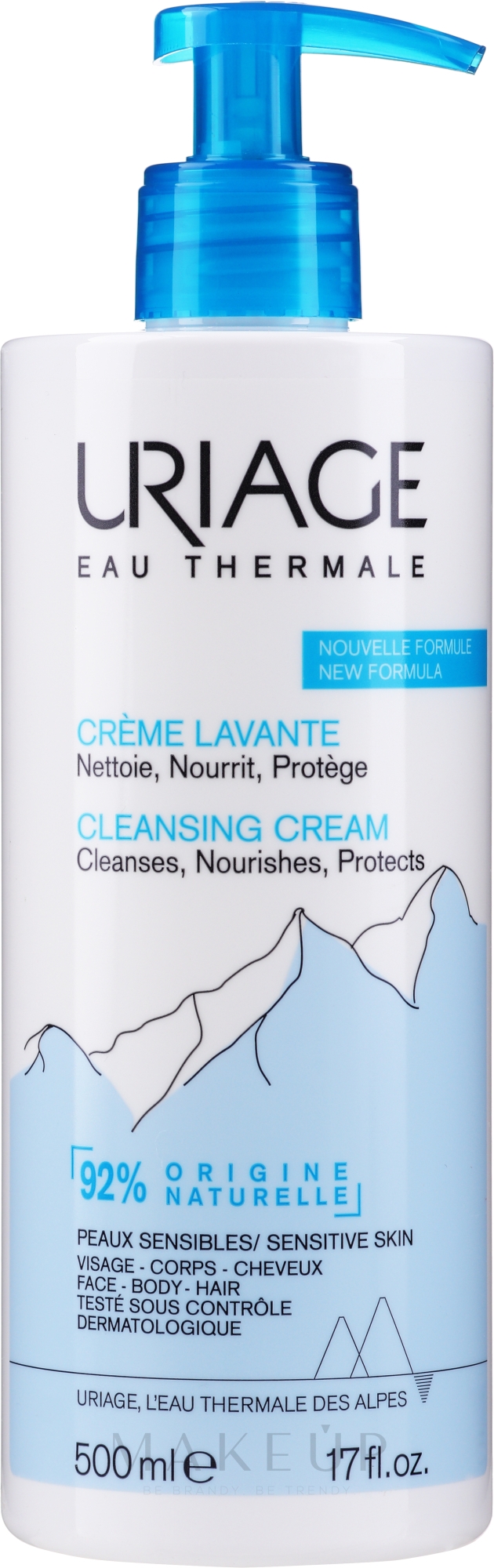 Pflegende und reinigende Gesichts- und Körpercreme für empfindliche Haut - Uriage Lavante Nourishing and Cleansing Cream New Texture — Foto 500 ml