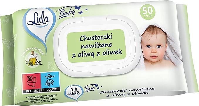 Feuchttücher mit Olivenöl für Babys 50 St. - LULA Baby  — Bild N1