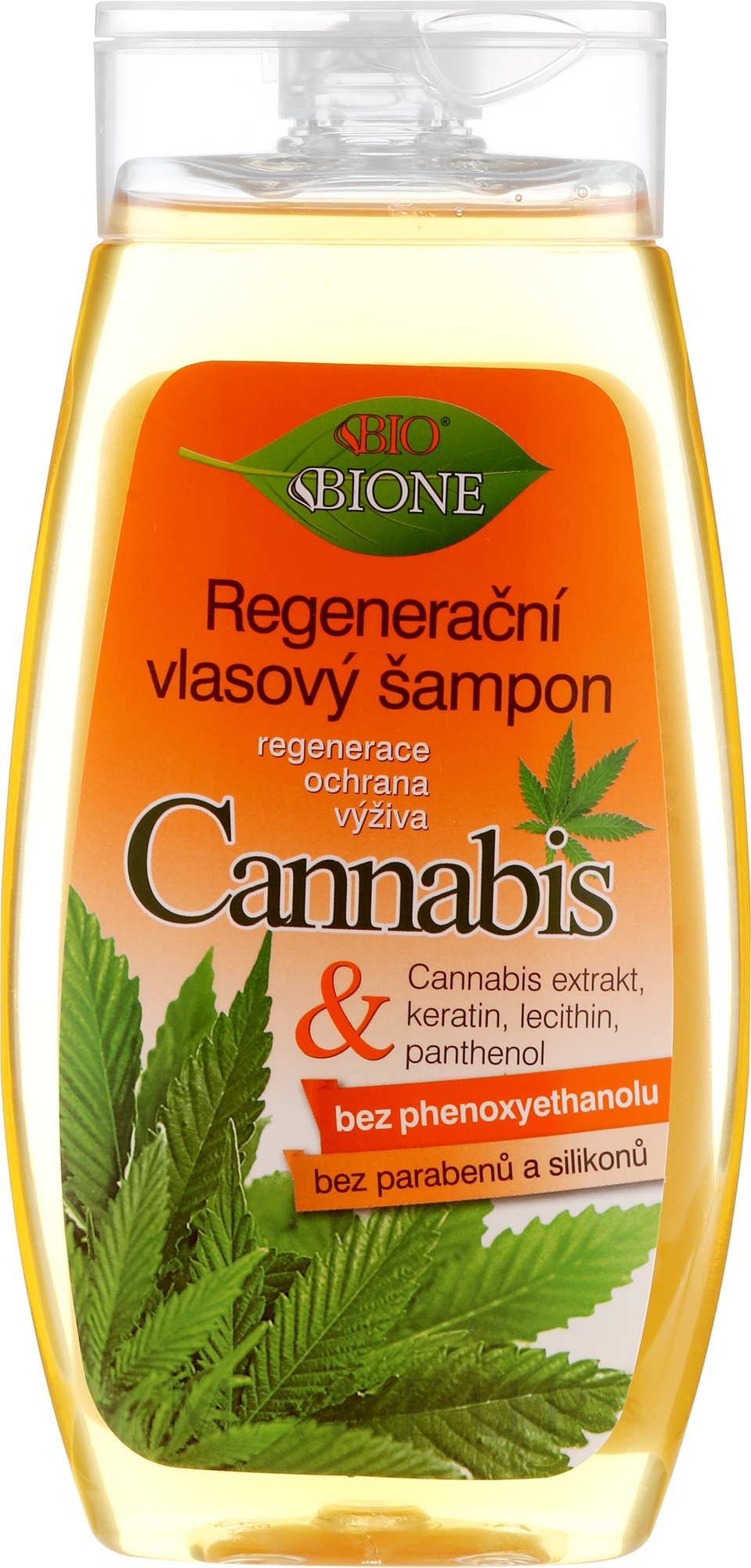 Pflegendes Shampoo mit Cannabisextrakt, Azelainsäure und Keratin - Bione Cosmetics Cannabis Regenerative Nourishing Shampoo — Bild 260 ml