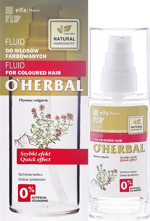 Fluid für gefärbtes Haar mit Thymianöl - O'Herbal — Bild N1