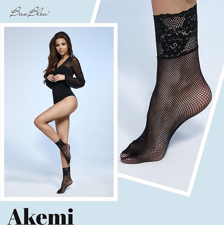 Netzsocken Akemi 20 Den black - Bas Bleu  — Bild N1