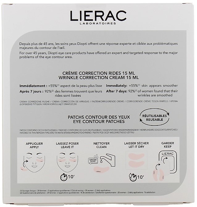 Set - Lierac Diopti (eye/cr/15ml + eye/patch/2pcs) — Bild N2