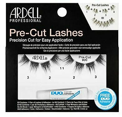 Künstliche Wimpern 900 mit Wimpernkleber - Ardell Pre-Cut Lashes 900 — Bild N1