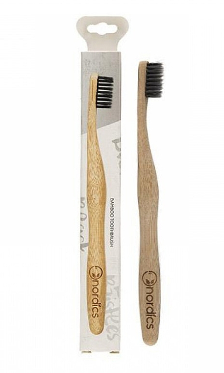 Bambuszahnbürste - Nordics Bamboo Toothbrush With Charcoal Bristles — Bild N1