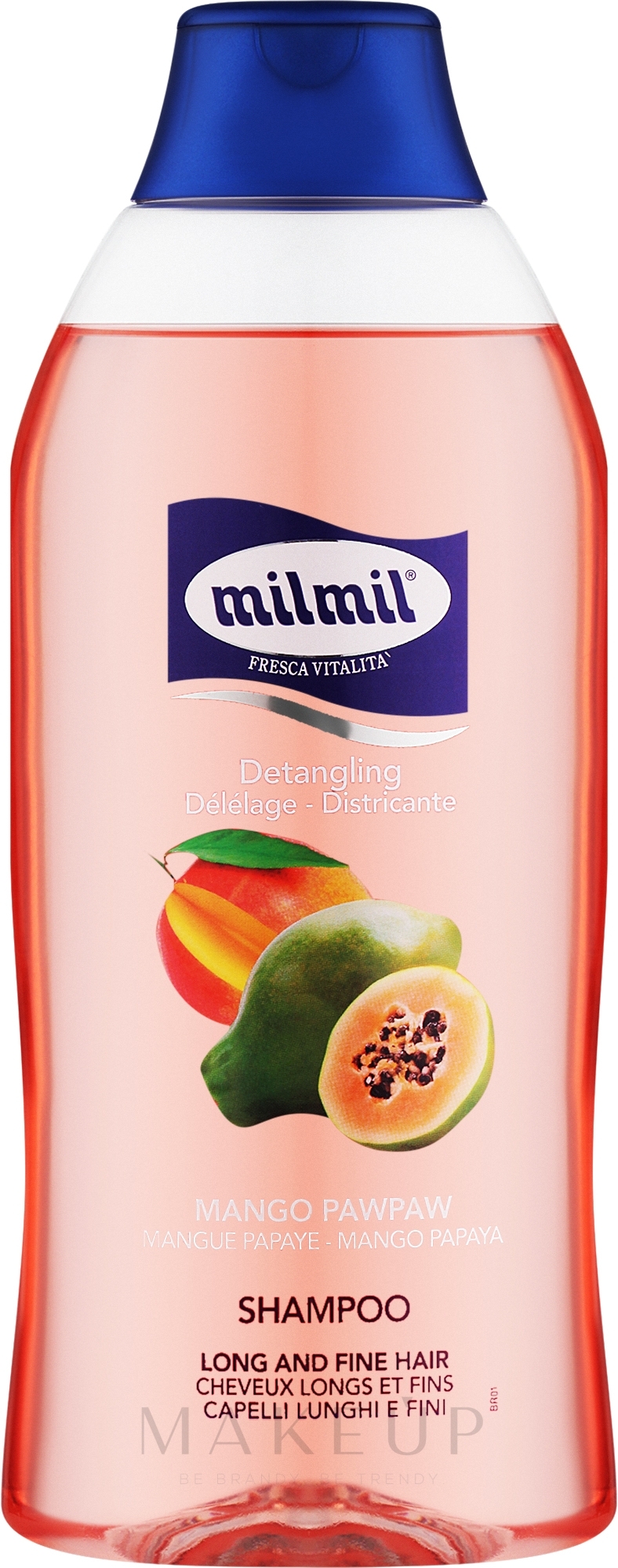 Shampoo für langes und dünnes Haar mit Mango und Papaya - Mil Mil — Bild 750 ml
