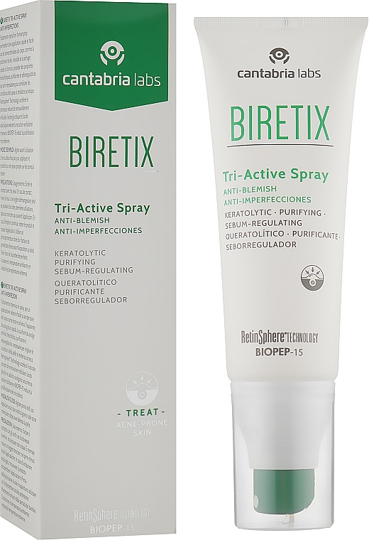 Anti-Akne Spray - Cantabria Labs Biretix Tri-Active Spray Anti-Blemish — Bild N2