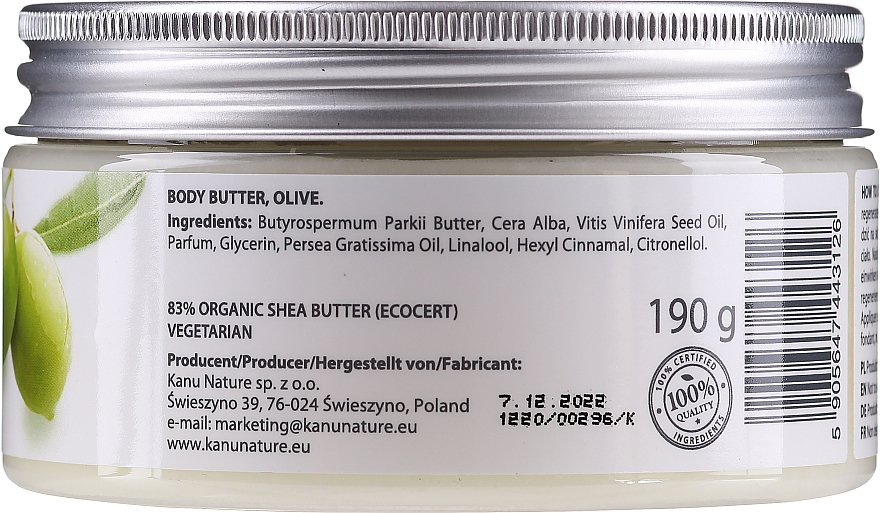 Shea-Körperbutter Olive - Kanu Nature Olive Body Butter — Bild N2