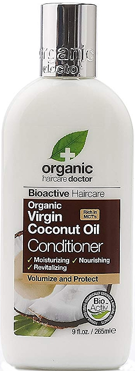 Feuchtigkeitsspendende Haarspülung mit Kokosöl für normales und strapaziertes Haar - Dr. Organic Virgin Coconut Oil Conditioner — Bild N1