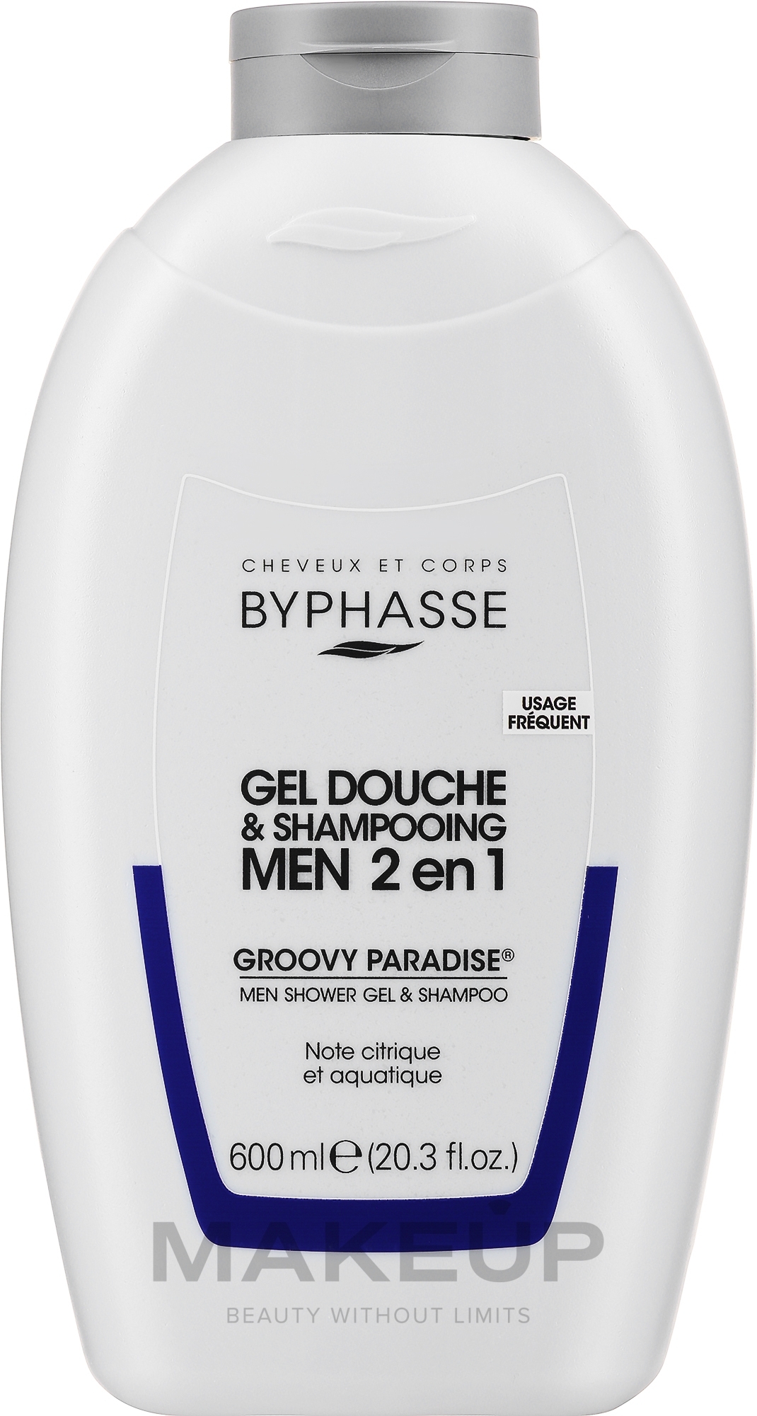 2in1 Duschgel und Shampoo für Männer - Byphasse Men Shower Gel-Shampoo 2in1 Groovy Paradise — Bild 600 ml