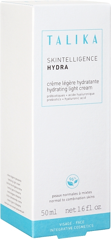 Leichte feuchtigkeitsspendende Gesichtscreme mit Präbiotika und Hyaluronsäure für normale und Mischhaut - Talika Skintelligence Hydra Hydrating Light Cream — Bild N3
