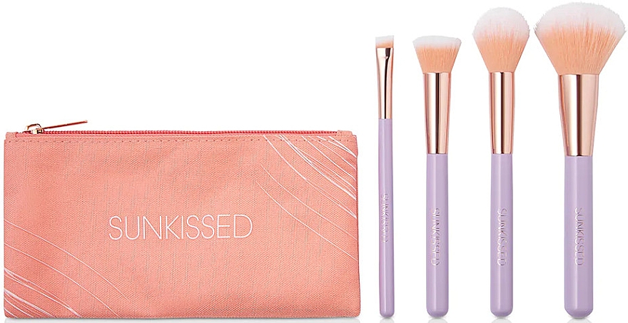 Make-up-Pinsel-Set - Sunkissed Flawless Brush Set (Make-up Pinsel 4 St. + Kosmetiketui 1 St.) — Bild N2