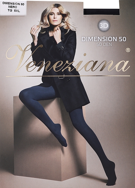 Strumpfhose für Damen Dimension 3D 50 Den Nero - Veneziana — Bild N1