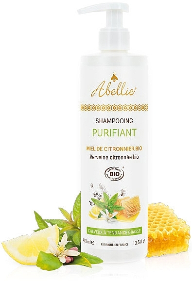 Shampoo Zitronenbaumhonig und Zitronenverbene - Abellie Organic Purifying Shampoo — Bild N1